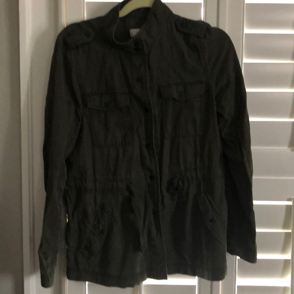 Loft green utility style jacket in dark green size small